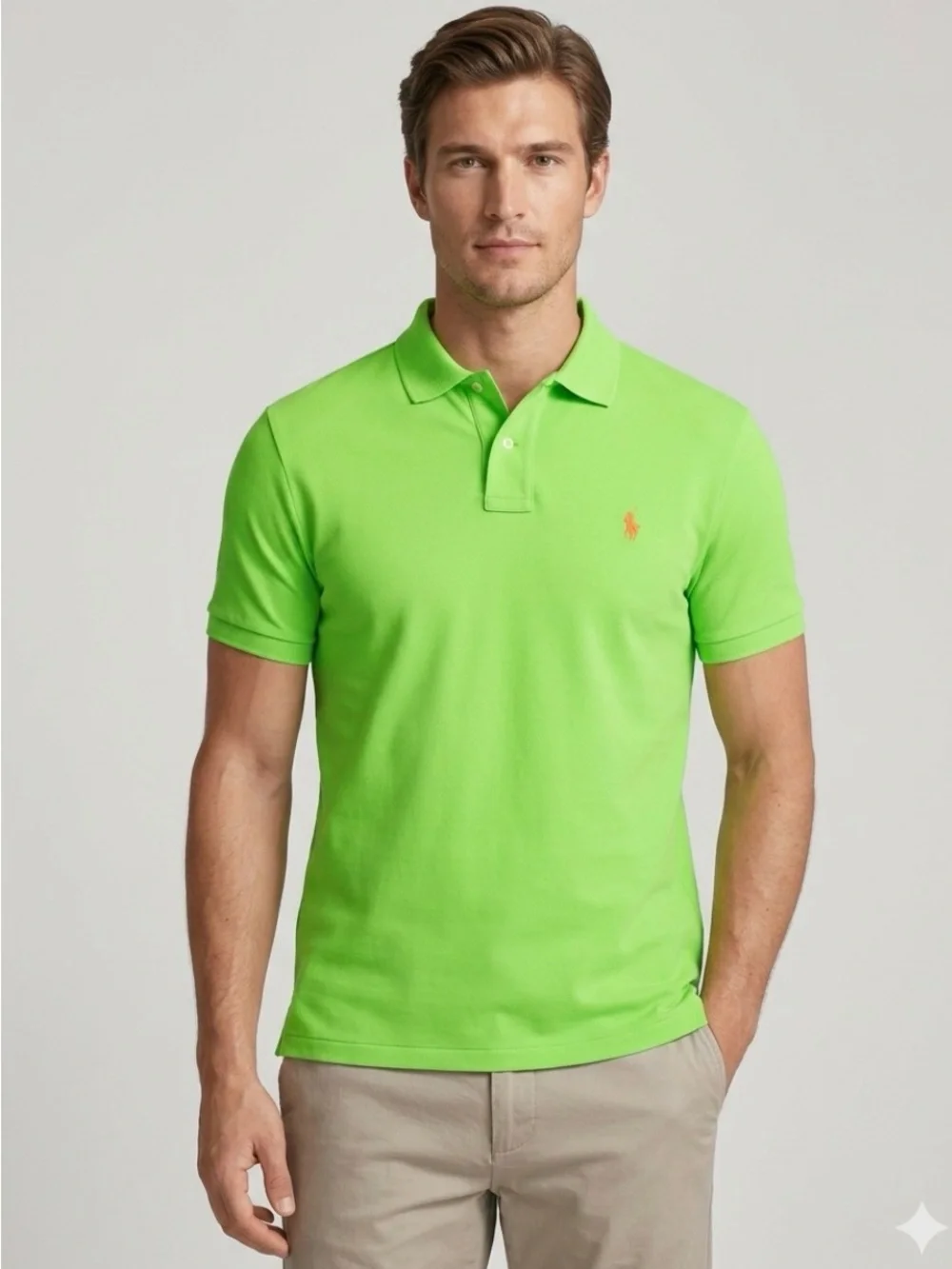NWT Polo Ralph Lauren The Iconic Mesh Polo Shirt – Lime Green (Core Replen) XL